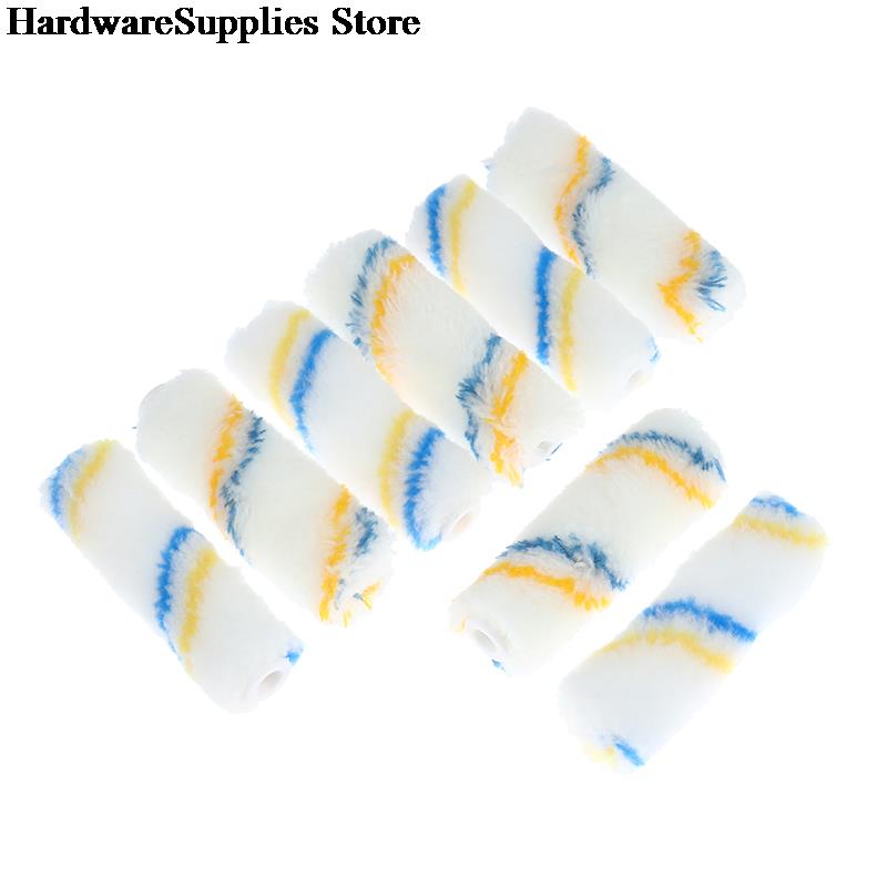10pcs 4 inch Craft Paint Foam Rollers Decorative Corner Roller Brush Sponge Paint Roller Sleeves Decorating Painting Tool
