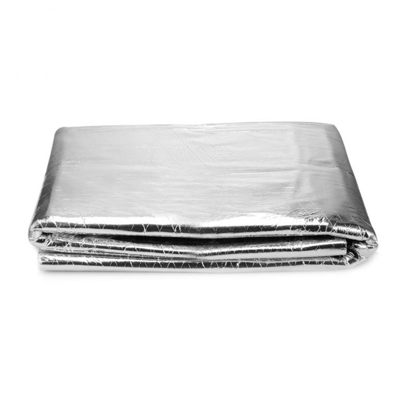Tapete de calor para cortafuegos de motor de capó de coche, alfombrilla de escudo de aislamiento acústico, pegatina de papel de aluminio amortiguadora, accesorios para coche