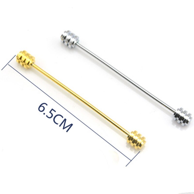 Accesorios de flaca corbata cuello Pin para hombres camisa cuello se mantiene boda cobre plata/oro flaco lazo Collar de alfileres corbata Bar