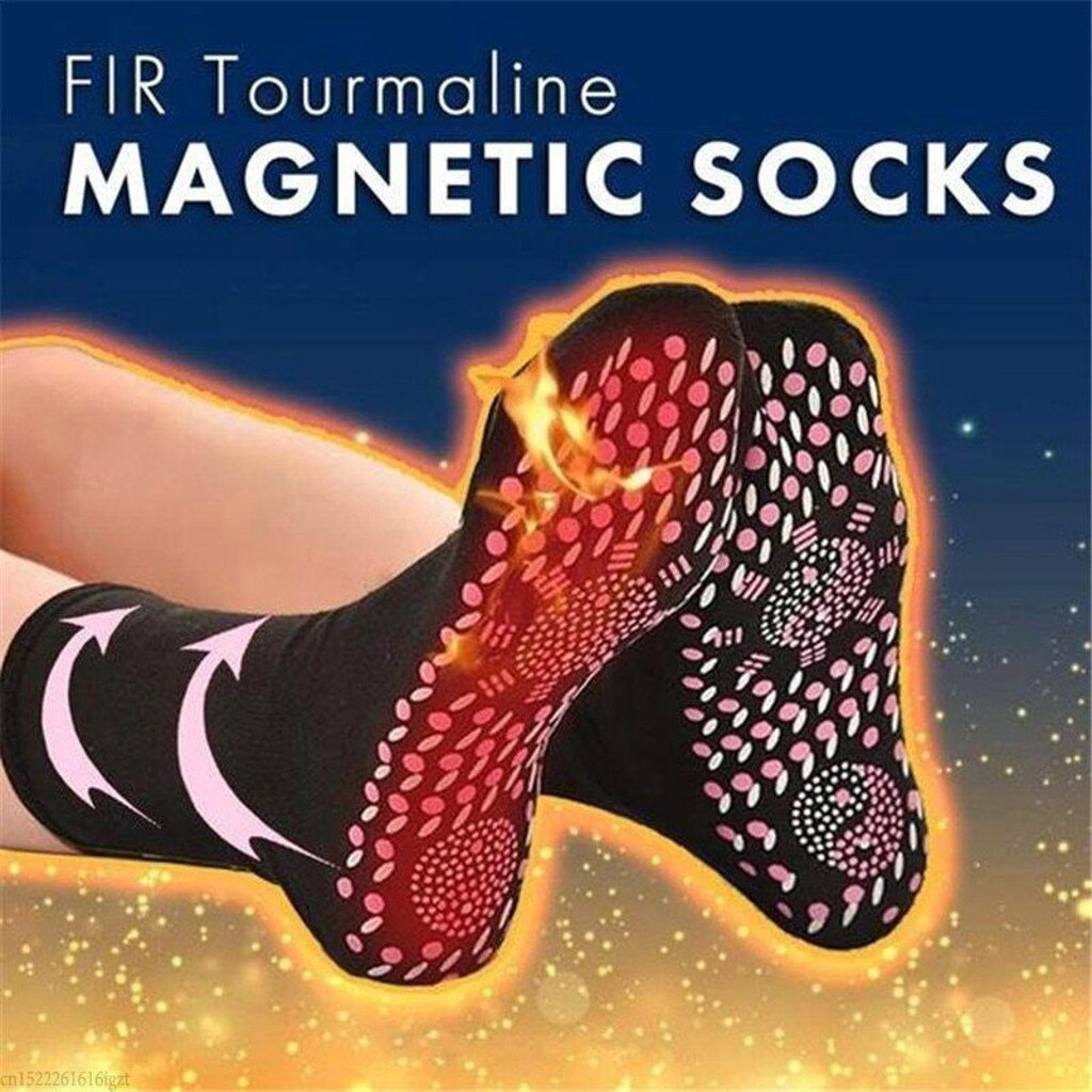 Turmalina calcetines magnéticos-terapia de calentamiento automático calcetines magnéticos Unisex terapia magnética masaje calcetines cuidado de los pies y11,14