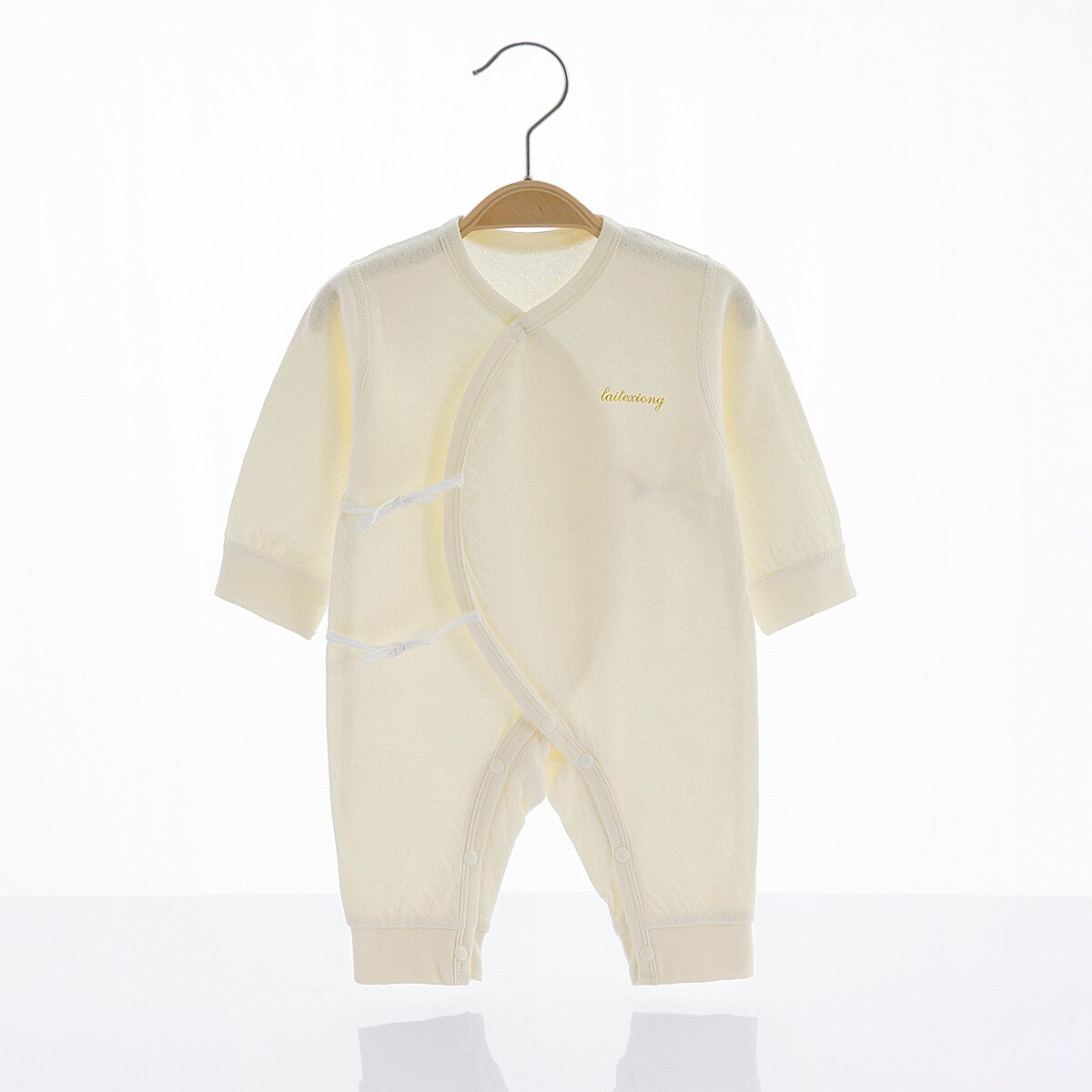 Vier Seizoenen Baby Meisje Romper Airco Kleding 0-18M Pasgeboren Jongen Rompertjes Katoen Lange Mouw jumpsuit Outfit Kleding Voor Kids: YELLOW / Pasgeboren