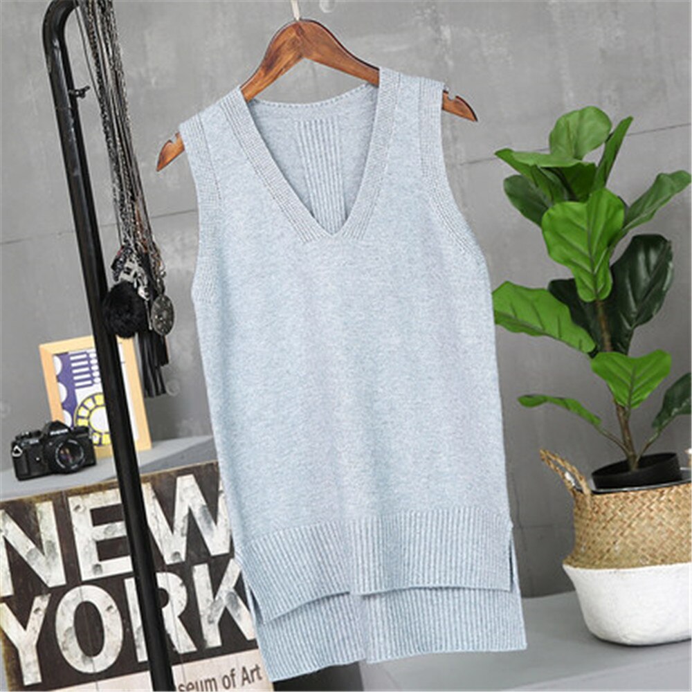 Dameveste vinter overtøj forårs vest vest vinter og koreansk version strikket vest sweater kvinde  pz2883: 12