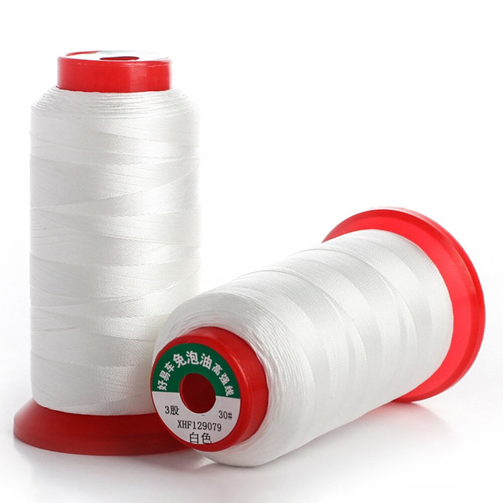 1 Roll 150D/3 1500Y High Strength Overlocking Sewing Machine Polyester Thread Clothes Sewing Supplies Accessories White Black