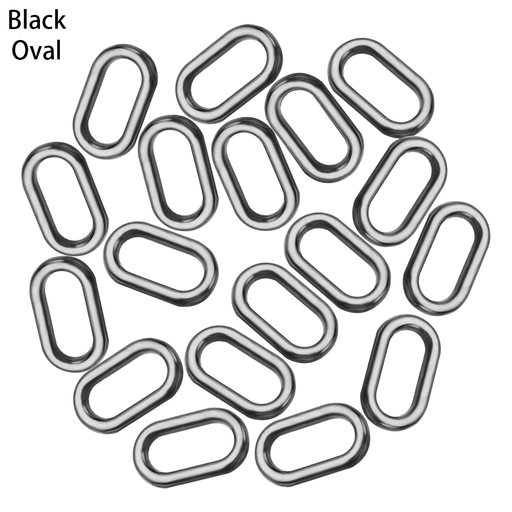 20Pcs 4Mm Mini Ovale/Vierkante/Driehoek Pop Zak Gesp Diy Pop Ultra-Kleine Bagage Kleding schoenen Hardware Onderdelen Accessoires: Black-Oval