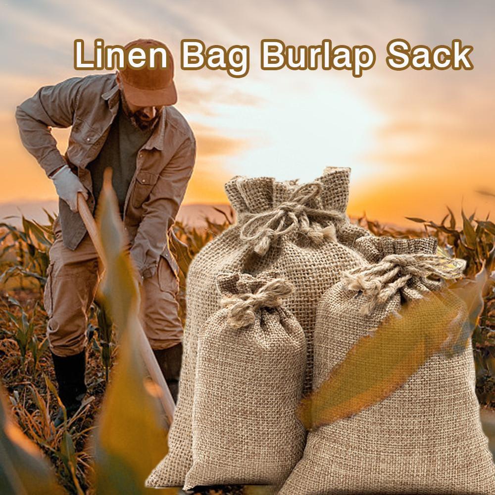 Potato Sack Burlap Bag Thick Woven Food Packaging Bag Large Jute Storage Bag Household Storage Products Bean Bag Organizer Bag