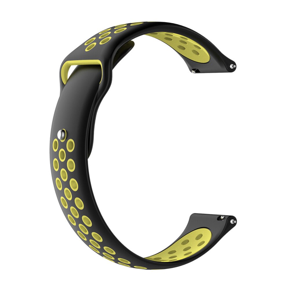 Correa de silicona para Garmin vivove HR / Vivoactive 3, repuesto de correa deportiva para Reino Unido: black yellow
