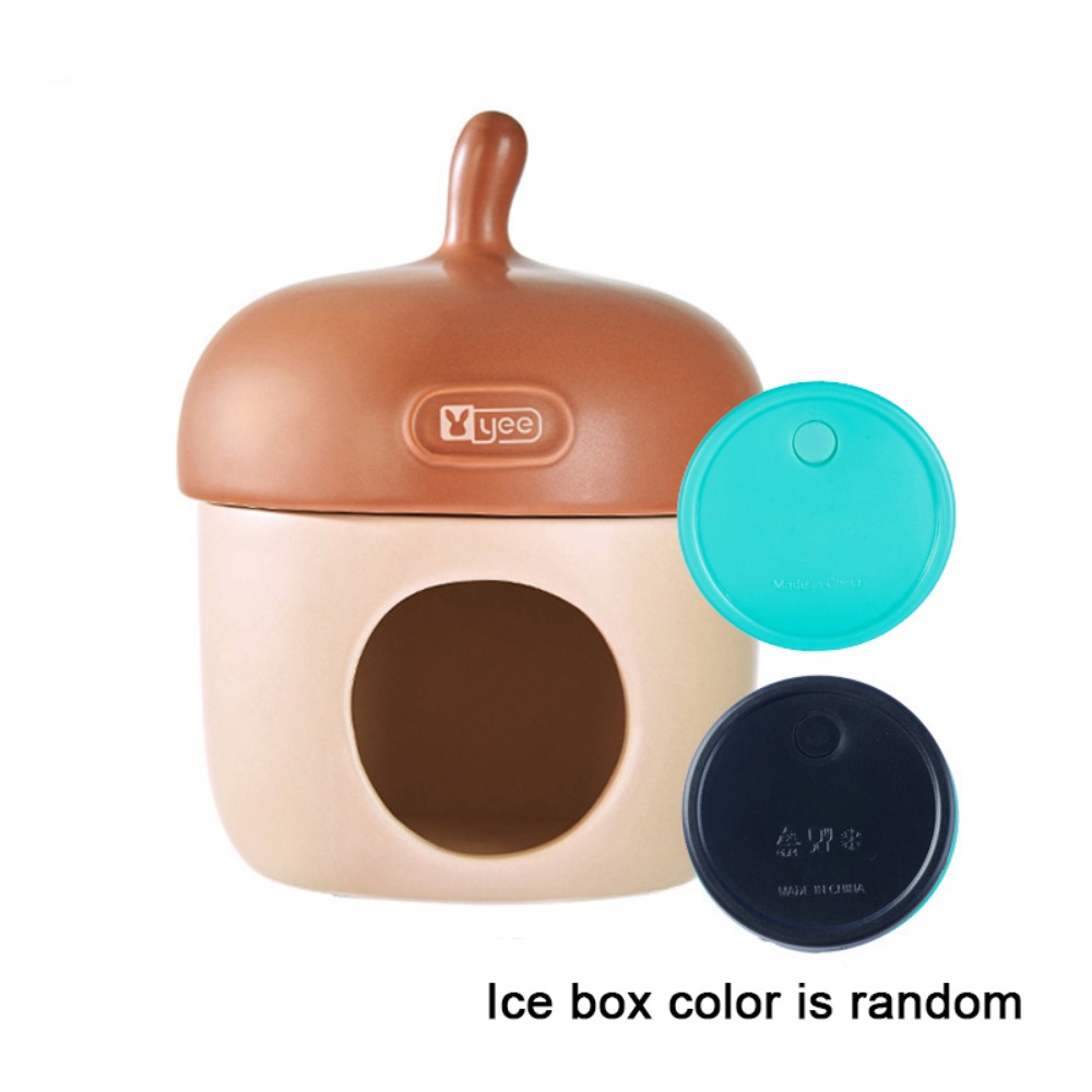 Jaula de hielo para hámster de bellota única y práctica, nido de enfriamiento decorativo para hámster, suministros de paisajismo para hábitat de animales pequeños y bonitos: SCARLET