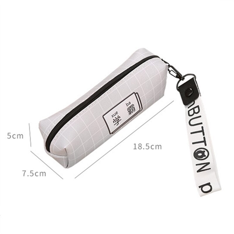 Cute Kawaii PU Pencil Case High Capacity Pen Bags Cute Letter Pencil Bags For Girls School Supplies Korean Stationery