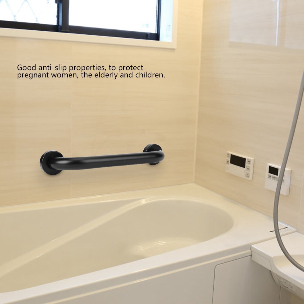 30cm sikkerheds gelænder brusebad håndtag badeværelset sort aluminium badekar håndbjælke skridsikre tilbehør sugekop håndtag