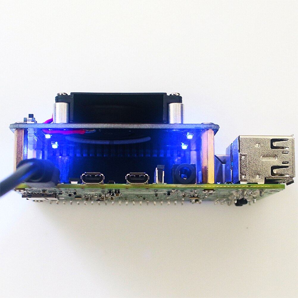 DC 5V Heat Dissipation Office Practical LED Cooling Fan Module Mini Computer Components For Raspberry Pi 4 Model B