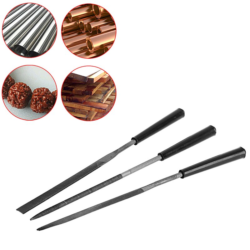 Wood Sculpture Metal Crafts Diamond Needle Files Set for Ceramics Glass 3Pcs/set
