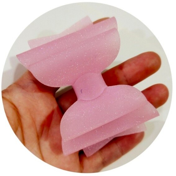 3,5 zoll Wasserdicht Prinzessin Griffe Gelee BöGen Haar BöGen Haarnadeln tanzen Party Bogen Haar Clip matt Strukturierte funkeln BöGen: Rosa