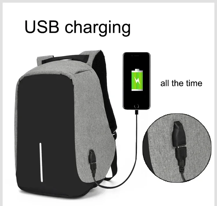 Mochila antirrobo para ordenador portátil de 15,6 pulgadas, Mochila impermeable para hombre, Mochila escolar de gran capacidad de