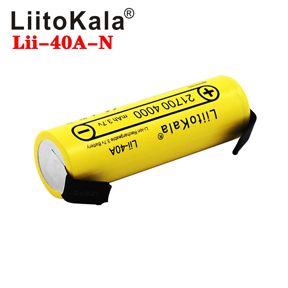 Liitokala Lii-40A Imr 21700 4000 Mah 40A Hoge Capaciteit Beschermd Platte Top Oplaadbare Li-Ion Batterij + Diy Nicke