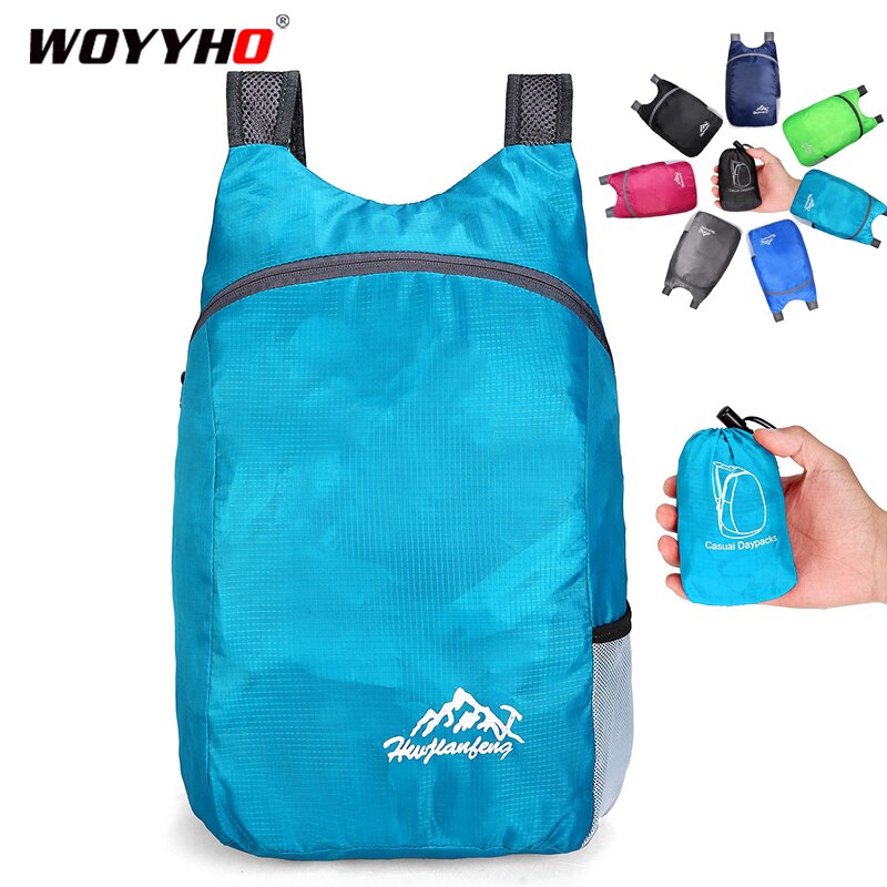Mochila impermeable de 20L para hombre y mujer, bolso de día plegable, ultraligero, para viajes al aire libre, senderismo, escalada