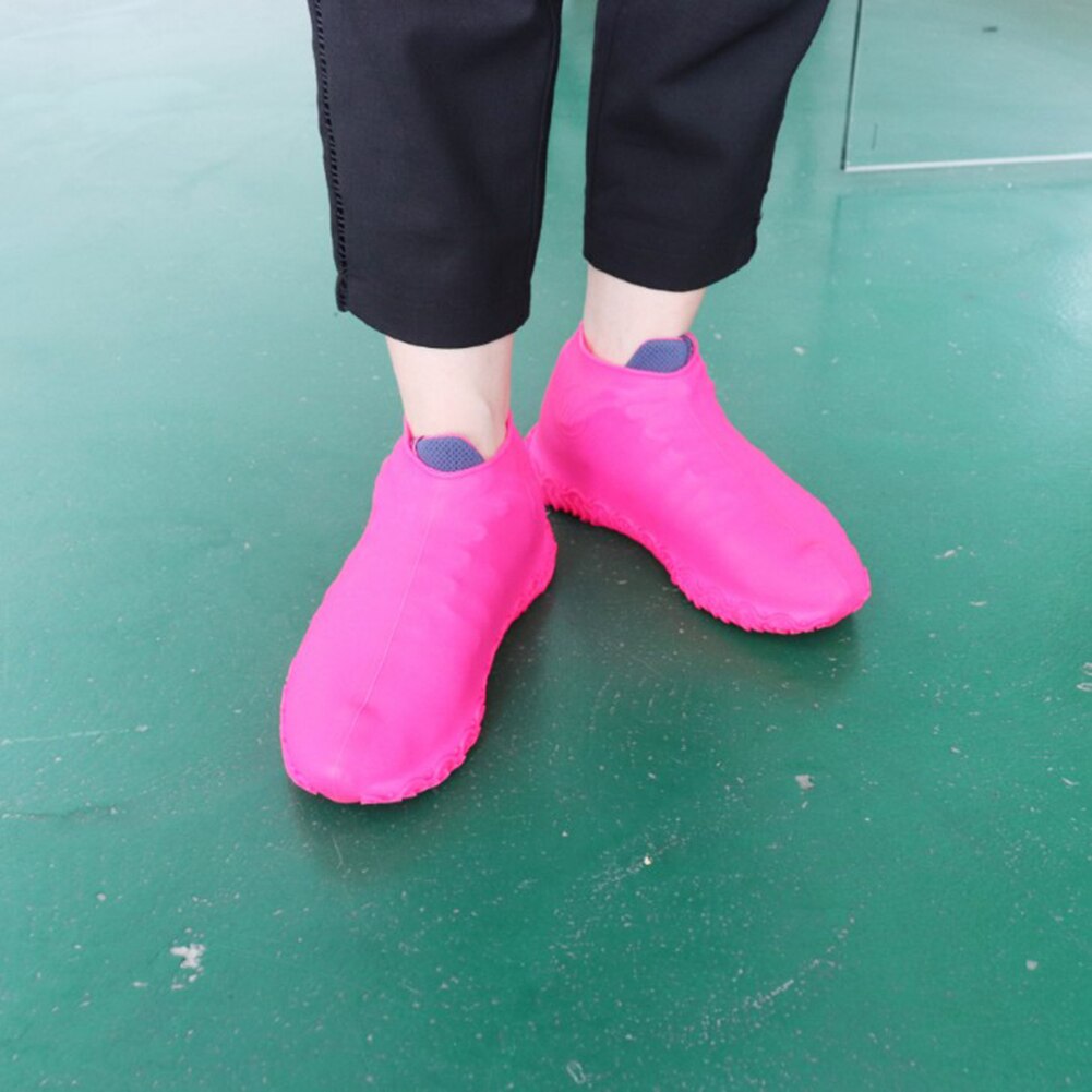 Silicone imperméable chaussures couvre cyclisme pluie réutilisable couvre-chaussures Silicone Latex élastique chaussure couverture chaussures organisateurs beignet