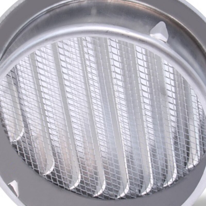 200mm Home Stainless Circle Air Vent Grille Ducting Ventilation Cover Stainless Steel Louver Air Vent