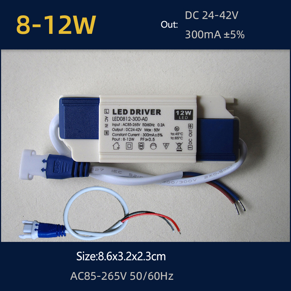 110V 220V 30W 36W 40W 50W LED Driver DC24-42V 700mA 750mA 900mA 1050mA 1200mA 1500mA Flicker Free Power Supply External Lighting: Gold