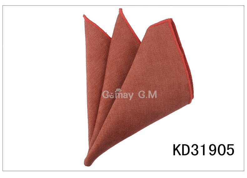 Solid Cotton Pocket Square For Men Suits Hanky Mens Handkerchiefs Casual Suit Square Handkerchief Towels For Party Scarves: KD31905