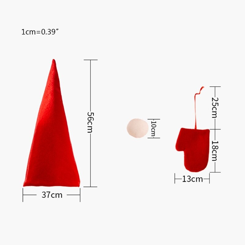 Julgran topper hatt svensk tomte tomte prydnad prydnad näsa handskar set julfest dekorationer heminredning