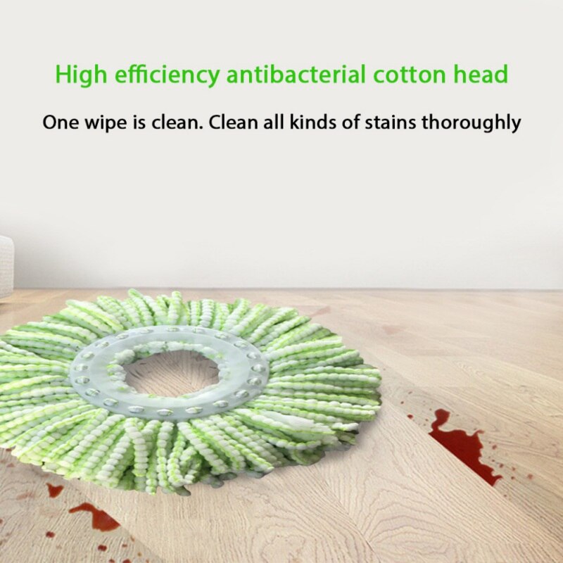 360 Rotating Round Fiber Mop Head Replaceable Microfiber Mop Heads universal circular Super absorbent Mop Refillment