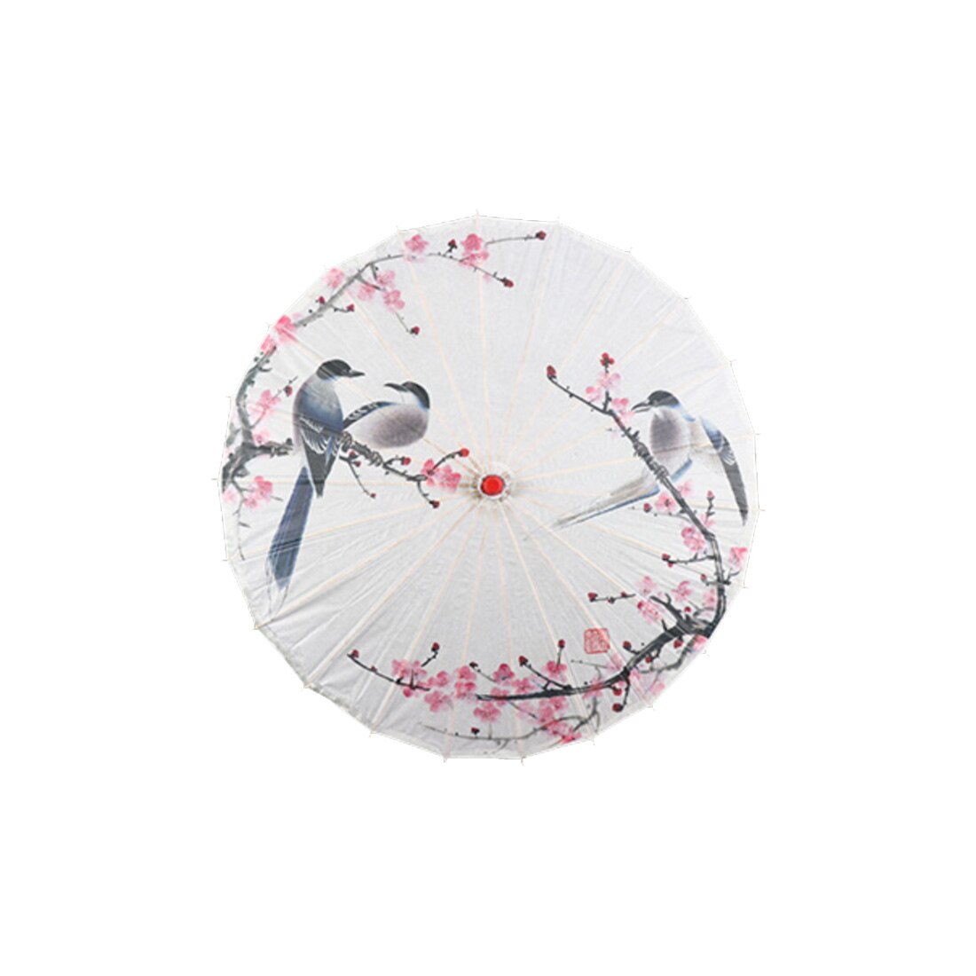Decorative Umbrella Chinese Style Oil Paper Umbrella Silk Women Umbrella Japanese Cherry Blossoms Silk Ancient Dance Umbrella: 02 84cm