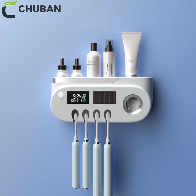 CHUBAN inteligentny uchwyt na szczoteczki robić zębów sterylizator naścienny dezynfekcja UV szczoteczka robić dezynfekcji uchwyt doprowadziło wyświetlany C184