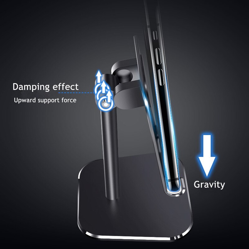 Handy Halter Aluminium Legierung Metall Desktop Tablet Halter Für Universal Tablet & Telefon Einstellbar Stand Telefon Halter
