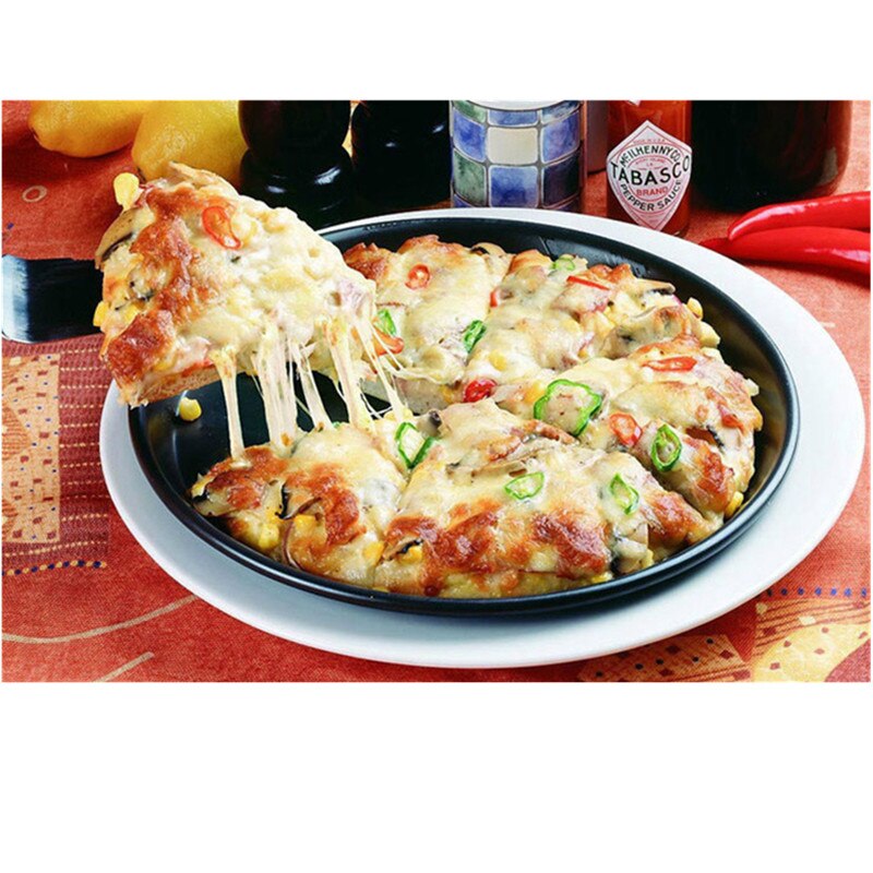 Non Stick Pizza Pan Baking Tray 5-10" Deep Pizza Stone Round Pizza Oven Plate DIY Baking Molds Bakeware Kitchen Tools