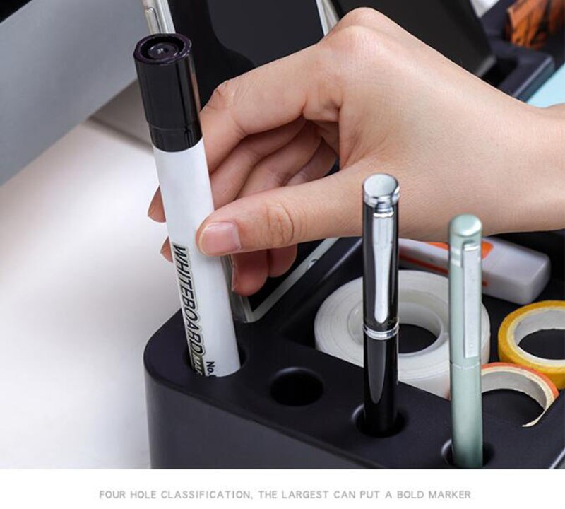 Office Stationery Storage Box Keyboard Storage Rack Stationery Organizer Pencil Holder Cell Phone Stand Grid Multi-function