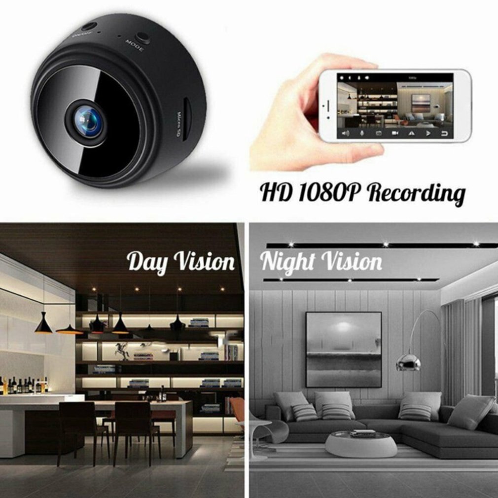 A9 trådløst hjemovervågningskamera trådløst wifi smart kamera  hd 1080p indendørs udendørs husmall cam sikkerhedskamera