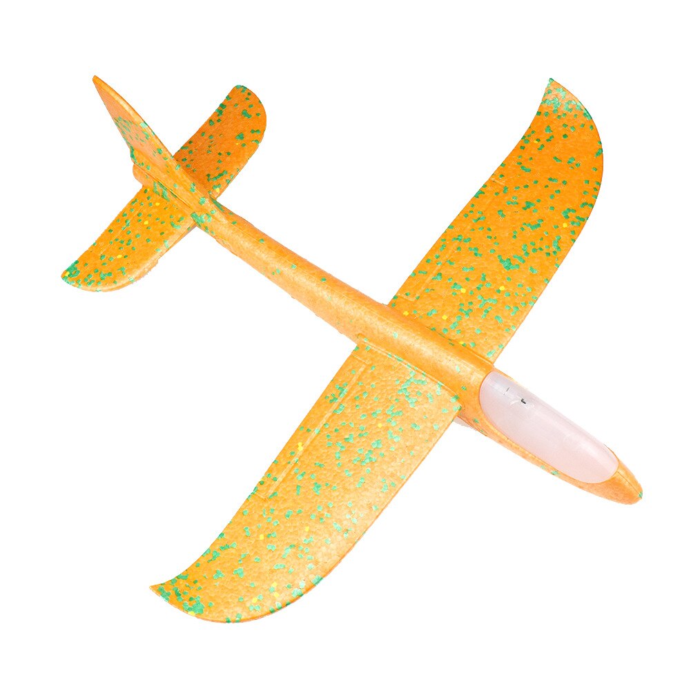 48 Cm Licht Inbegrepen Led Flash Hand-Gooide Foam Vliegtuig Stunt Cyclotron -Resistente Zweefvliegen Vliegtuig Speelgoed: Orange Stunt Airplane Head Light Included