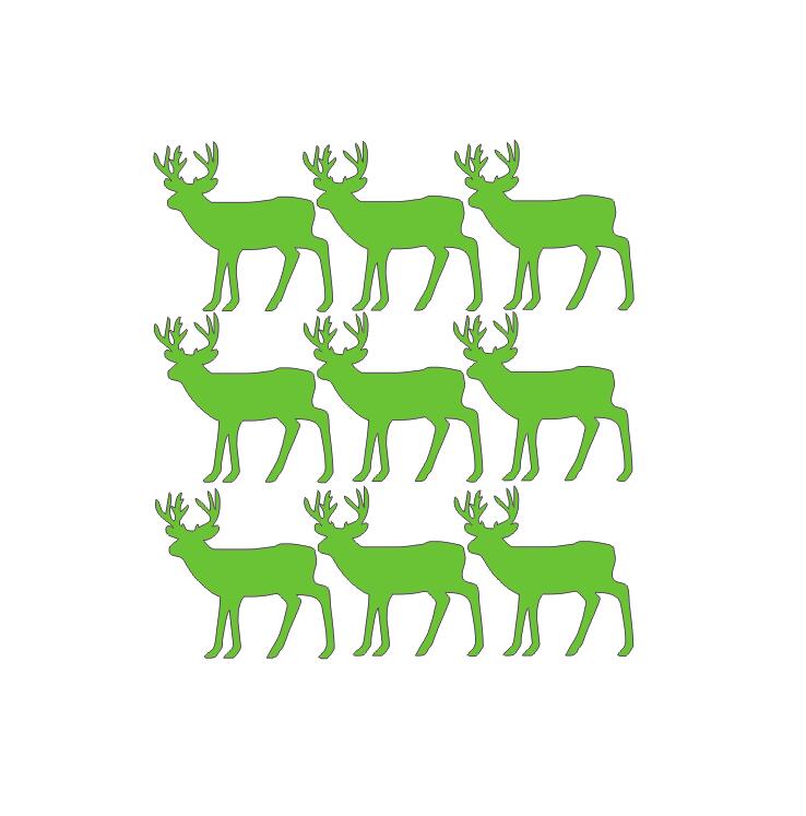 9 st/set nordisk stil djur älg väggdekal barn baby rum vinyl väggdekor jul heminredning tapet rådjur konst väggmålning: Äppelgrön