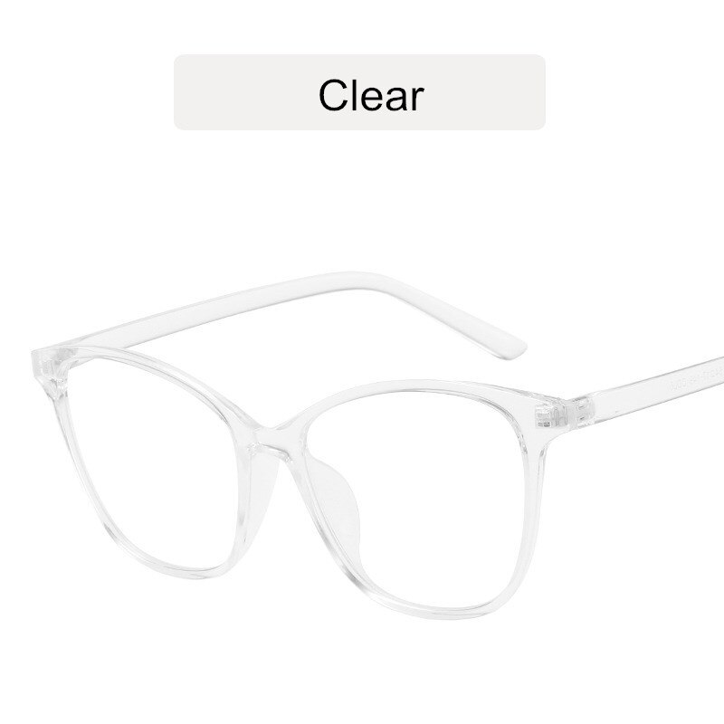 KOTTDO Vintage Cat Eye Glasses Frame Women Retro Classic Eyeglasses Frames Men Plastic Clear Transparent Glasses: clear