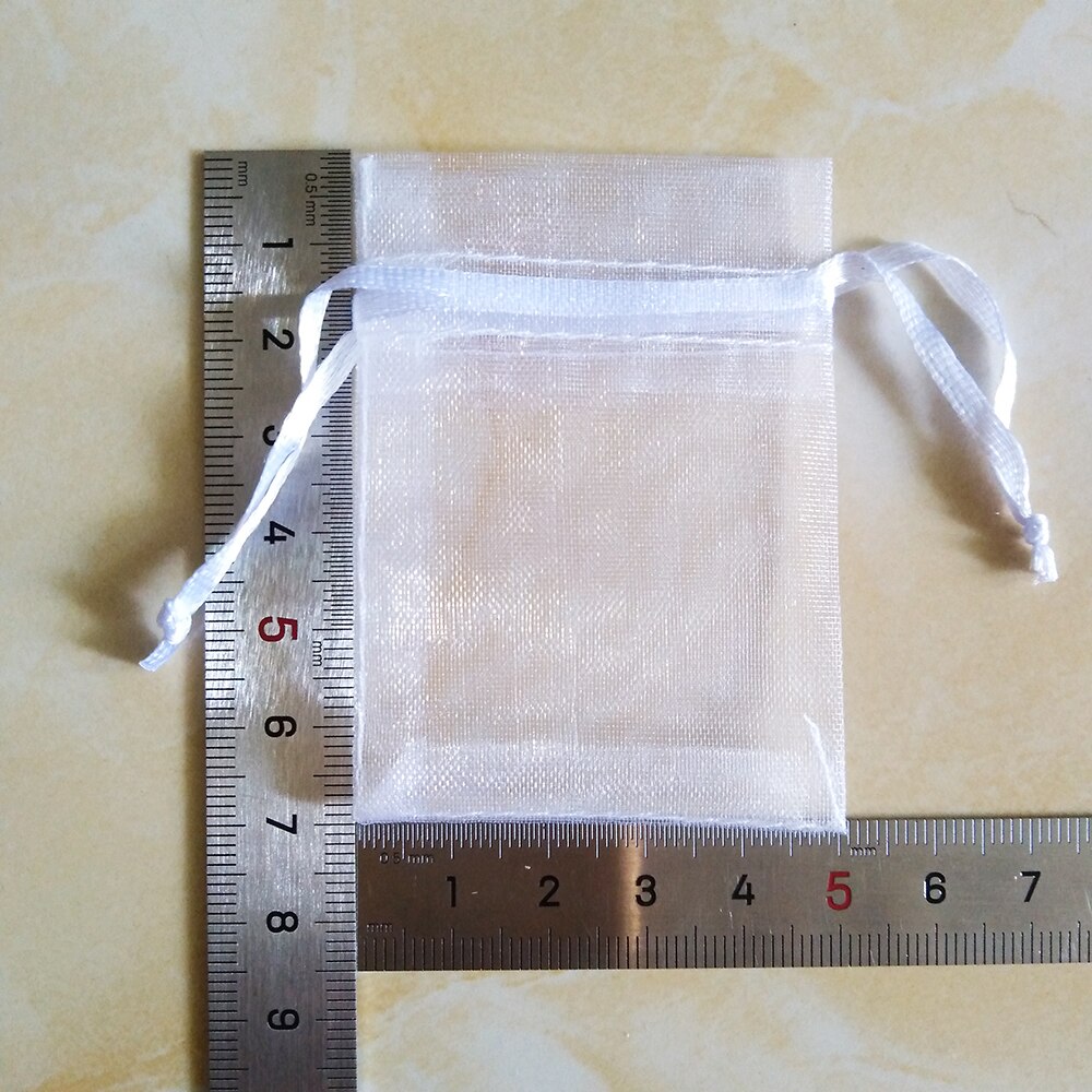 100pcs/lot 5x7 7x9 9x12CM Organza Bags Wedding Party Christmas Decoration Drawstring Bag Pouch Jewelry Packaging Bags