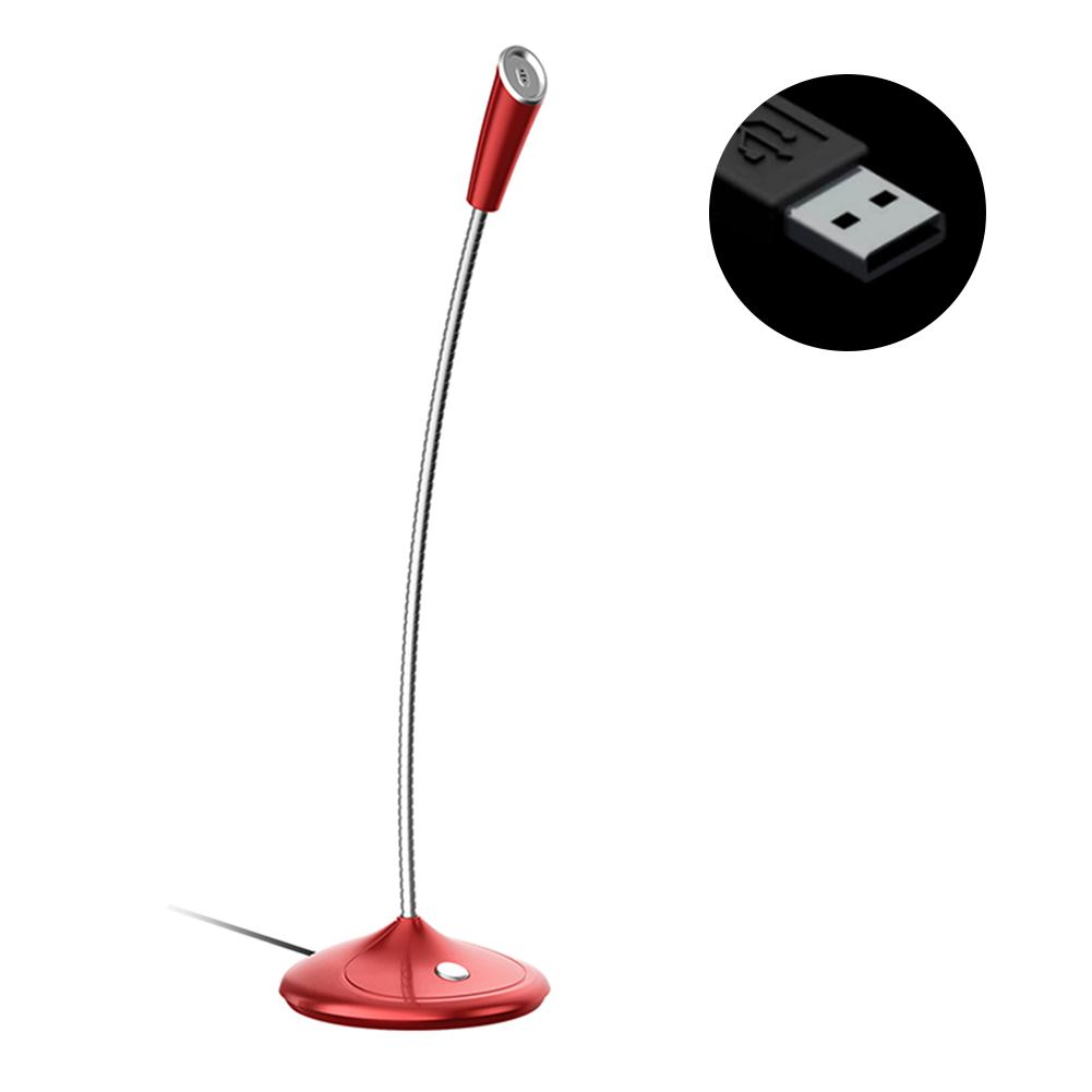 Omnidirektionale Kondensator Mikrofone Einstellbare Winkel Gaming Computer Stimme Mikrofon USB/3,5mm Karaoke Mic: Bundle 1 / Rot