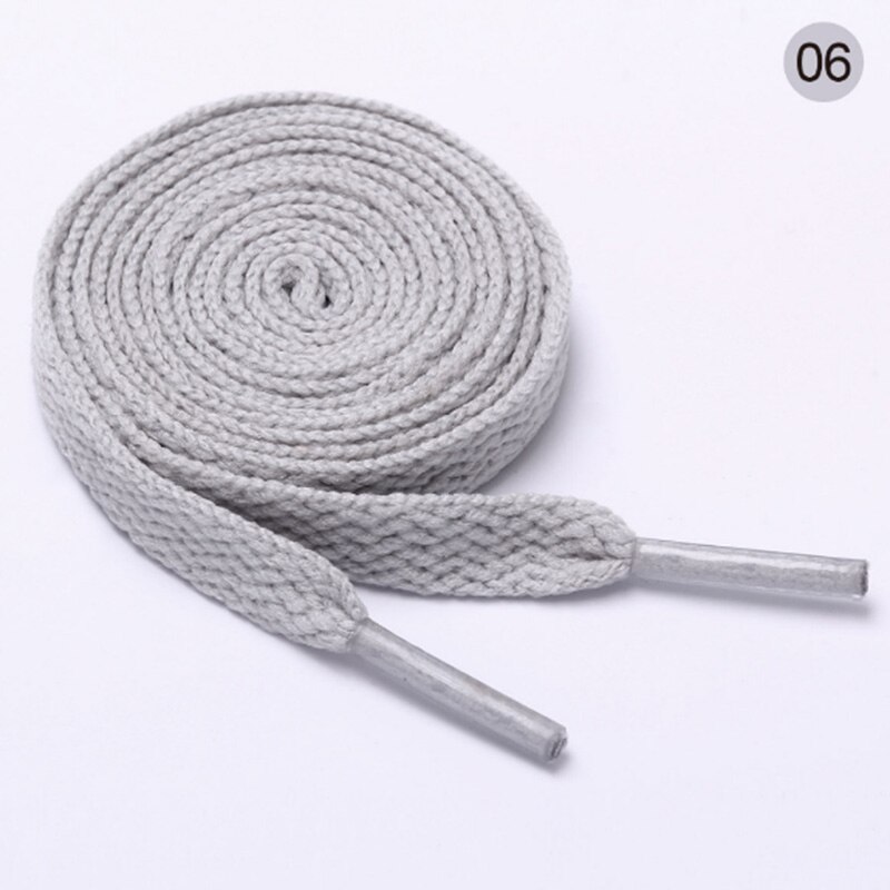 8mm de large de lacets plats lacets de chaussures pour baskets chaussures de Sport 10 couleurs 100cm lacets unisexe femmes hommes: Gris