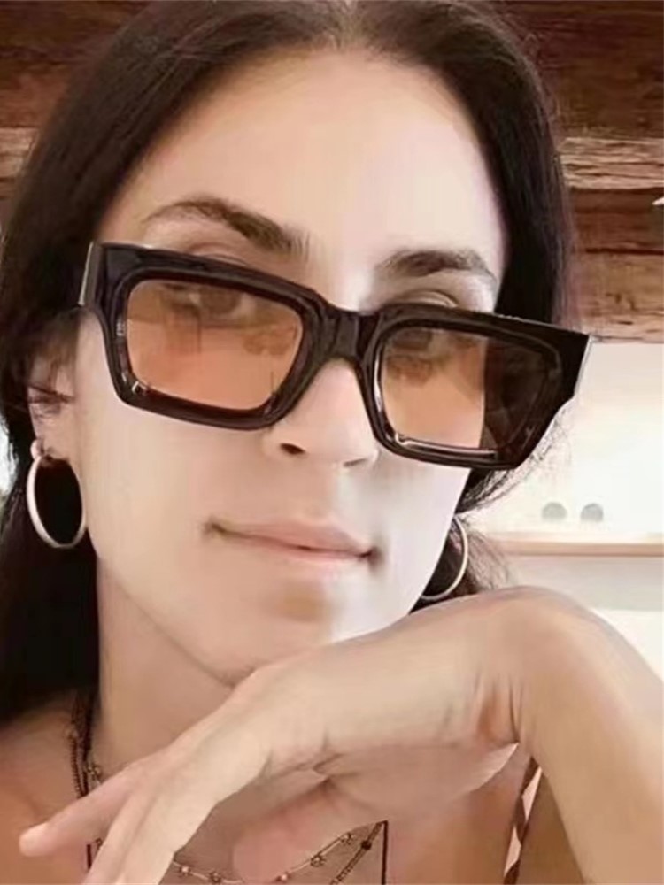 Gafas de sol cuadradas Retro a la para hombre, gafas de sol tipo ojo de gato, gafas rectangulares de UV400, gafas de verano Vintage Punk