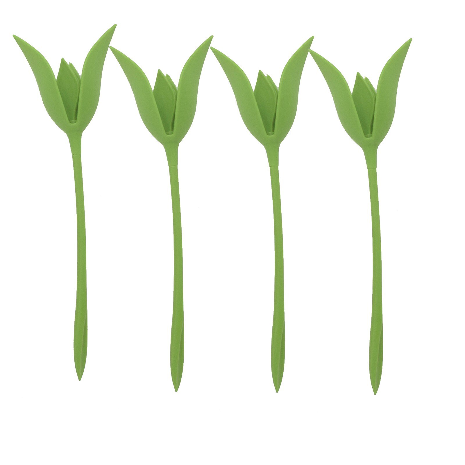 4/8PCS Flower Napkin Holders Napkin Twist Holders Green Leaf Plastic Paper Towel Folded for Table Dinner Wedding Party Decor: 4pcs