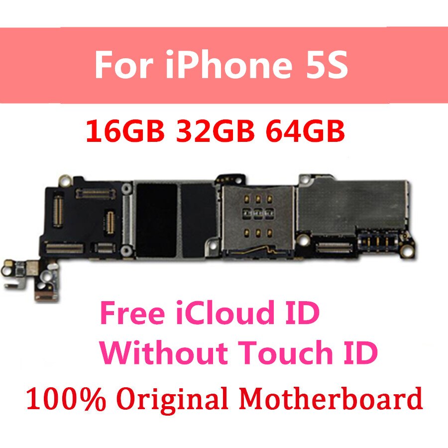 Free iCloud For iphone 4 4s 5 5c 5s 5se Motherboard ,100% Original Unlocked logic board IOS System With Full Chips Full Tested