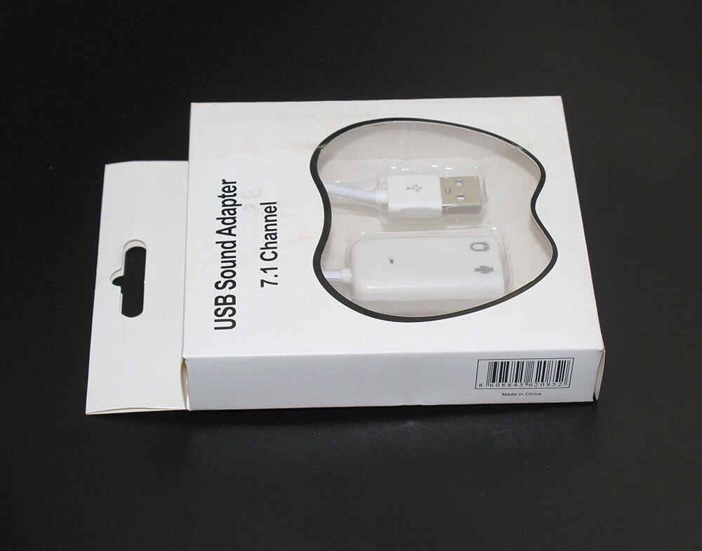 10 pcs external usb audio sound card adapter , 7,1 virtual channels with cable microphone , 3,5mm interface sound cards