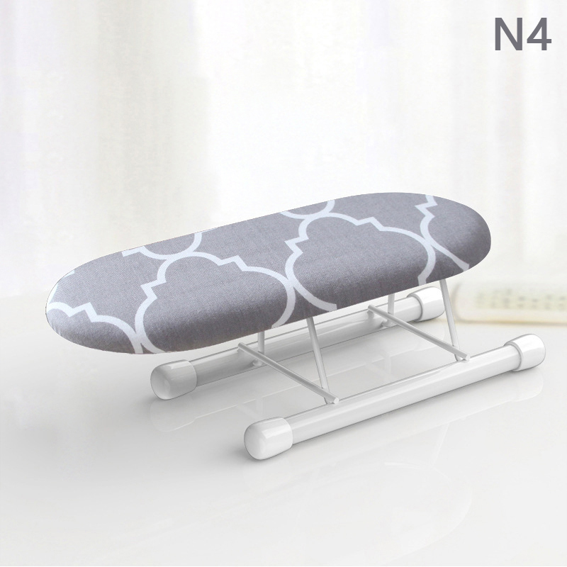 Folding Mini Ironing Board with Folding Legs Portable Household Clothes Ironing Rack Home Supplies Heat Resistant Ironing Cover: Burgundy