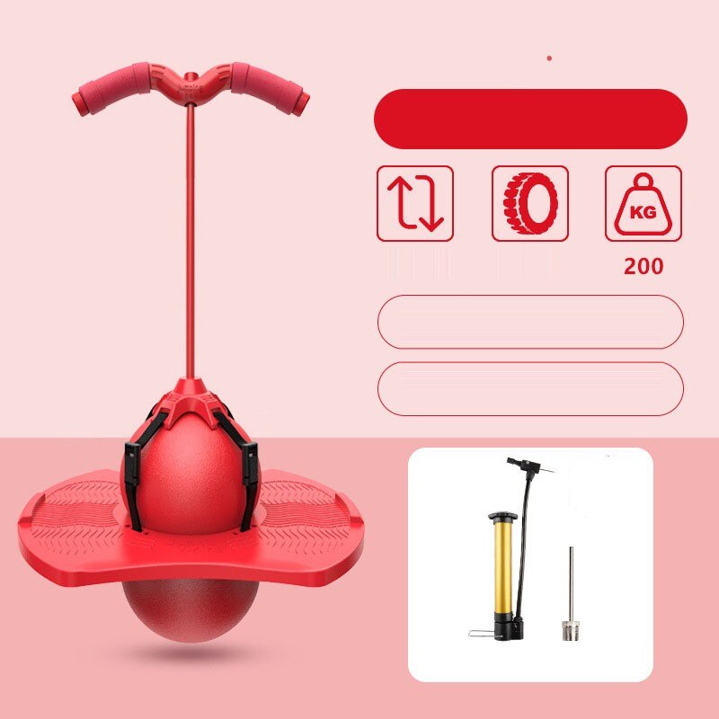 Tramoggia Ball Balance Board Jump Fitness Planet Jumping Toys Promote Skeletal Development Balance Coordination: Red