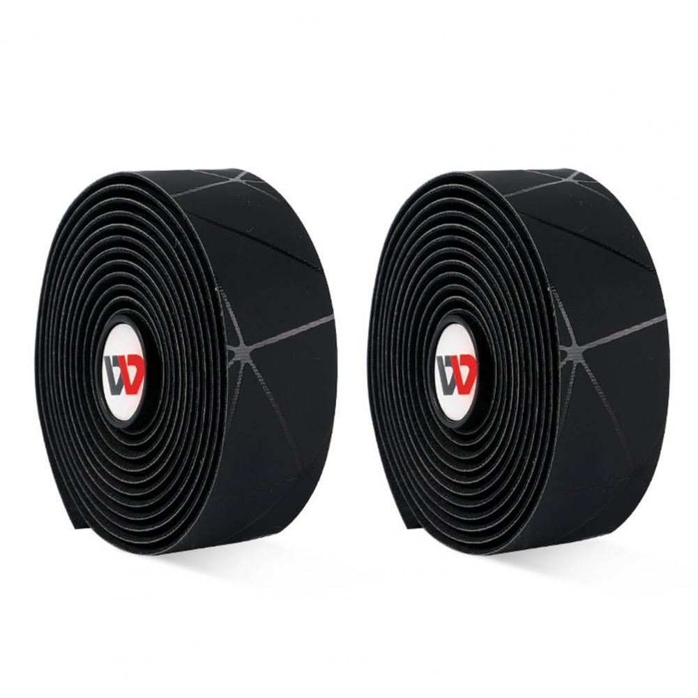 1 Pair Versatile Bike Grip Tape Thicken Texture Easily Clean Lightweight Cycling Damping Anti Vibration Wrap: Pure Black