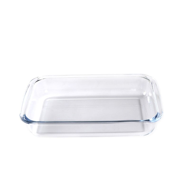 Glass Baking Pan Rectangular Heat-resistant Baking Pan Microwave Oven Special Grilled Fish Plate Baked Rice Plate Dumpling