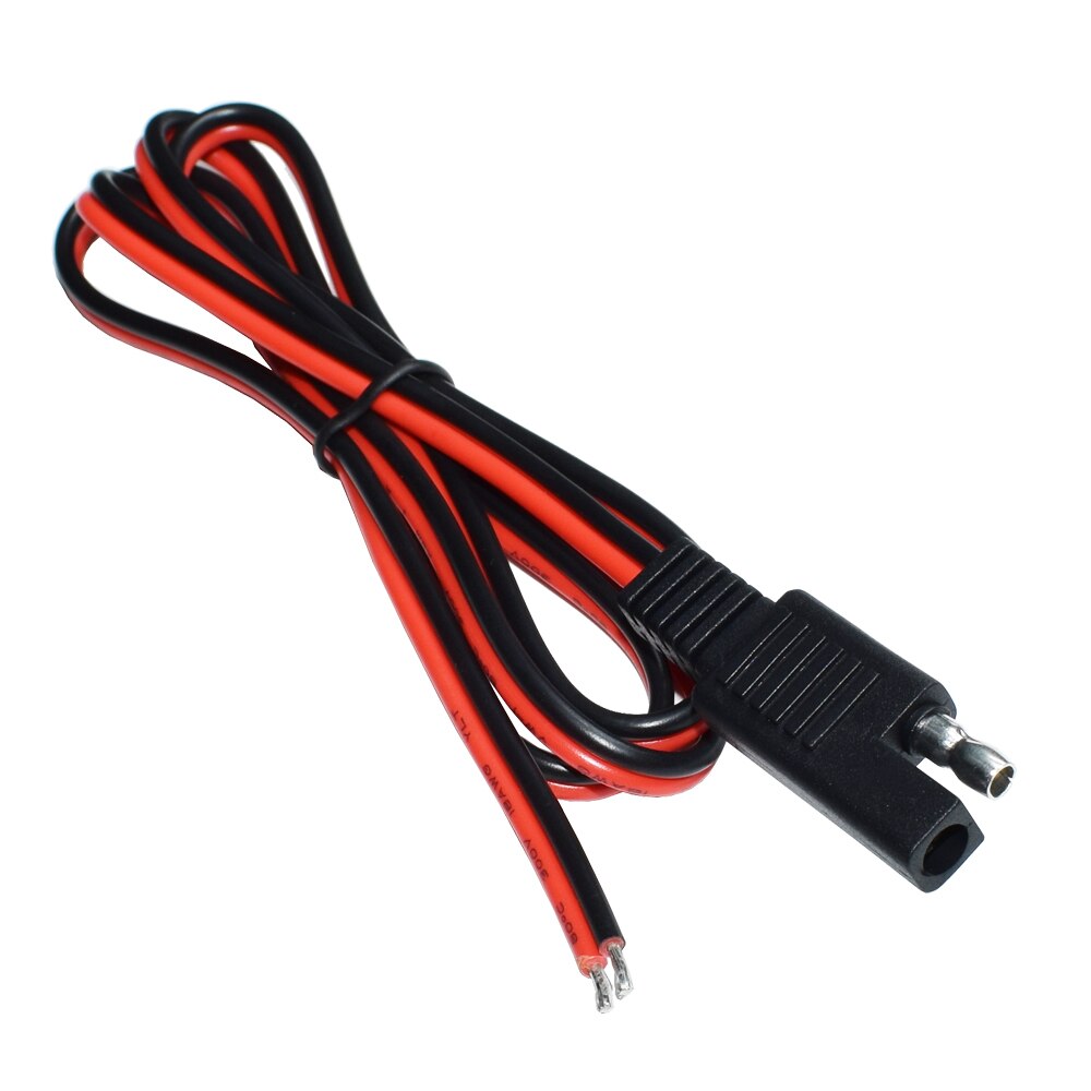 Sae plug 100cm sae power automotive forlænger kabel 18 awg hurtig frakobling plug til bil motorcykel solpanel batteriopladere