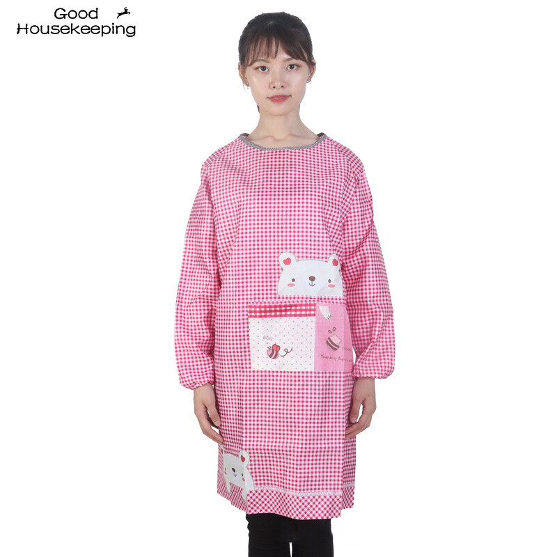 Apron Waterproof And Oil Proof Ogown Long-Sleeved Men And Women Adult Overalls Kitchen Home Service Overalls