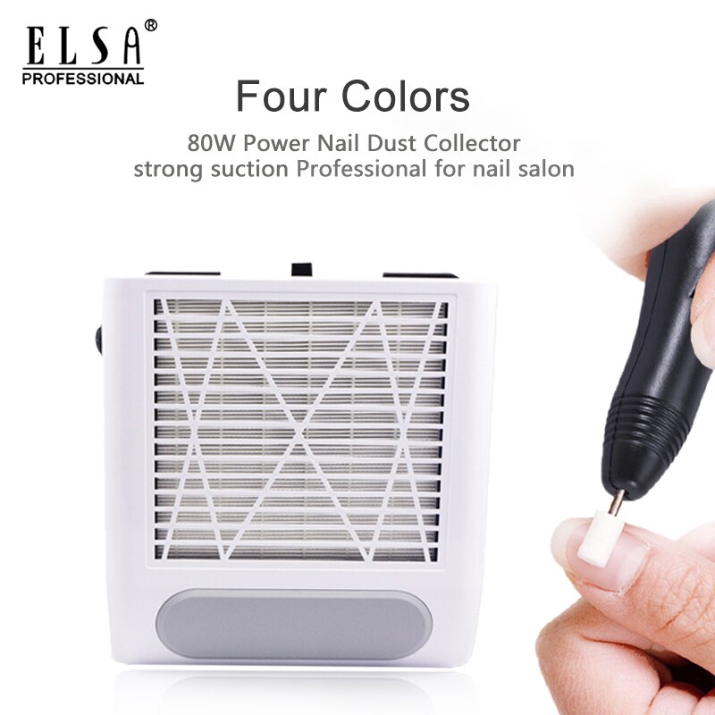 80W Sterke Macht Nail Dust Collector Nail Fan Art Salon Apparatuur Zuig Dust Collector Machine Stofzuiger Ventilator In ru Voorraad