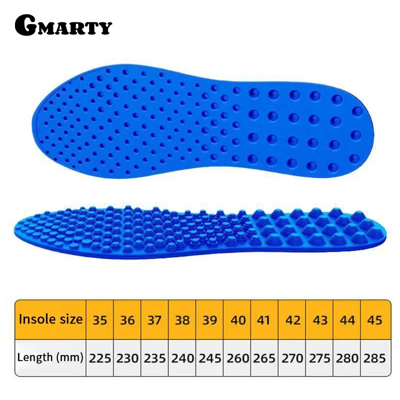 Placa de pressão do dedo massagem palmilha aliviar a fadiga do pé sapatos palmilhas homem mulher sapato almofadas esportes macios sapatos casuais sola 1 par