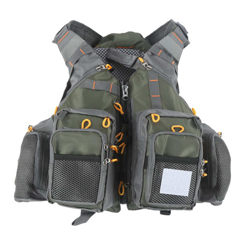 Breathable Fishing Vest Adjustable Floating Life Jacket Outdoor Sports Fly Swimming Vest with Floating Pad Fishing Tackle
